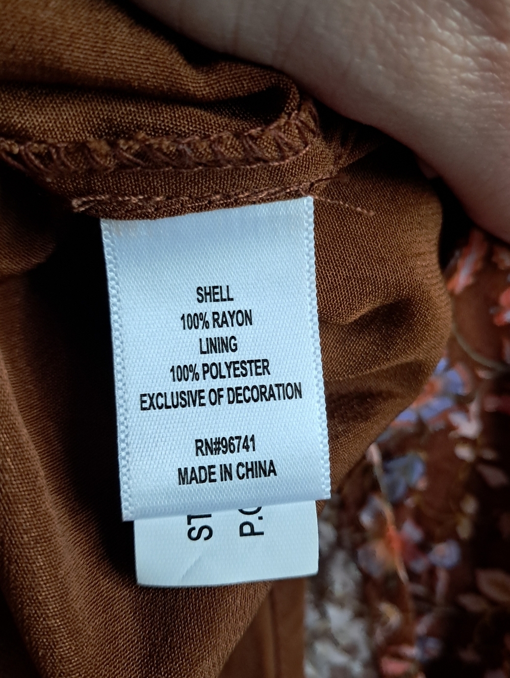 Oak & Trellis Brown Floral Peasant Dress - Picture 4 of 5